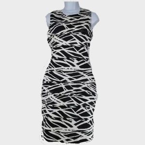 black fitted shift dress